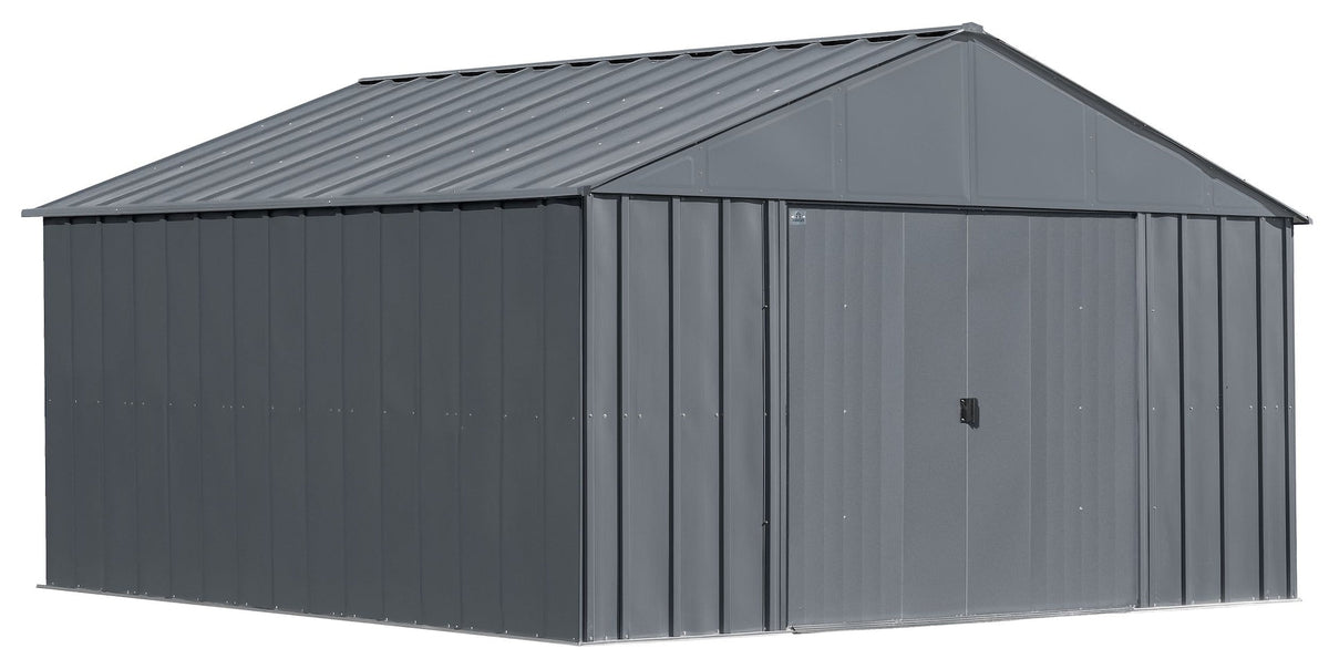 Classic 12x12-ft Charcoal Corrosion-Resistant Metal Shed