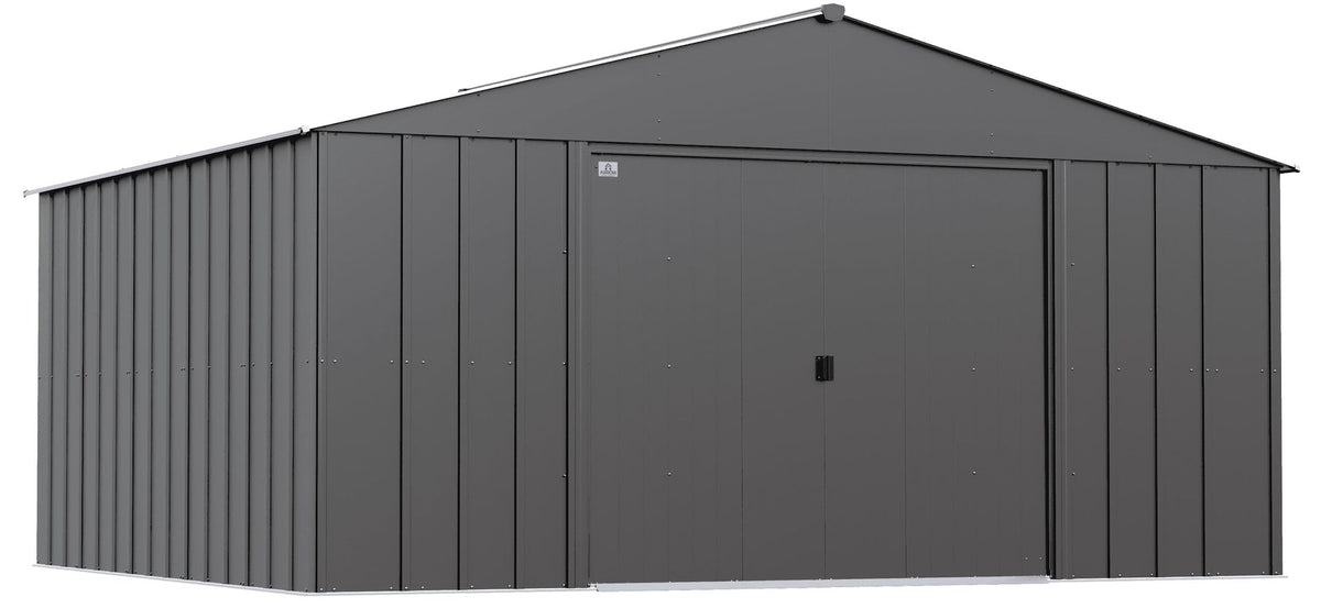 Classic 14x12-ft Charcoal Lockable Metal Shed