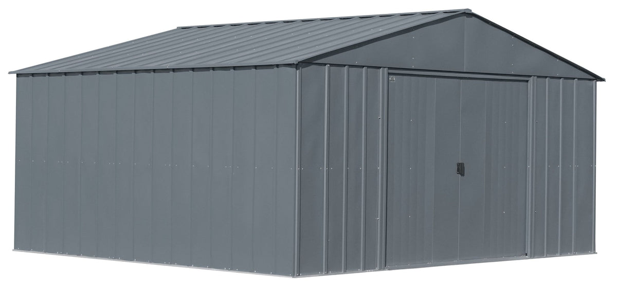 Classic 14x12-ft Charcoal Lockable Metal Shed