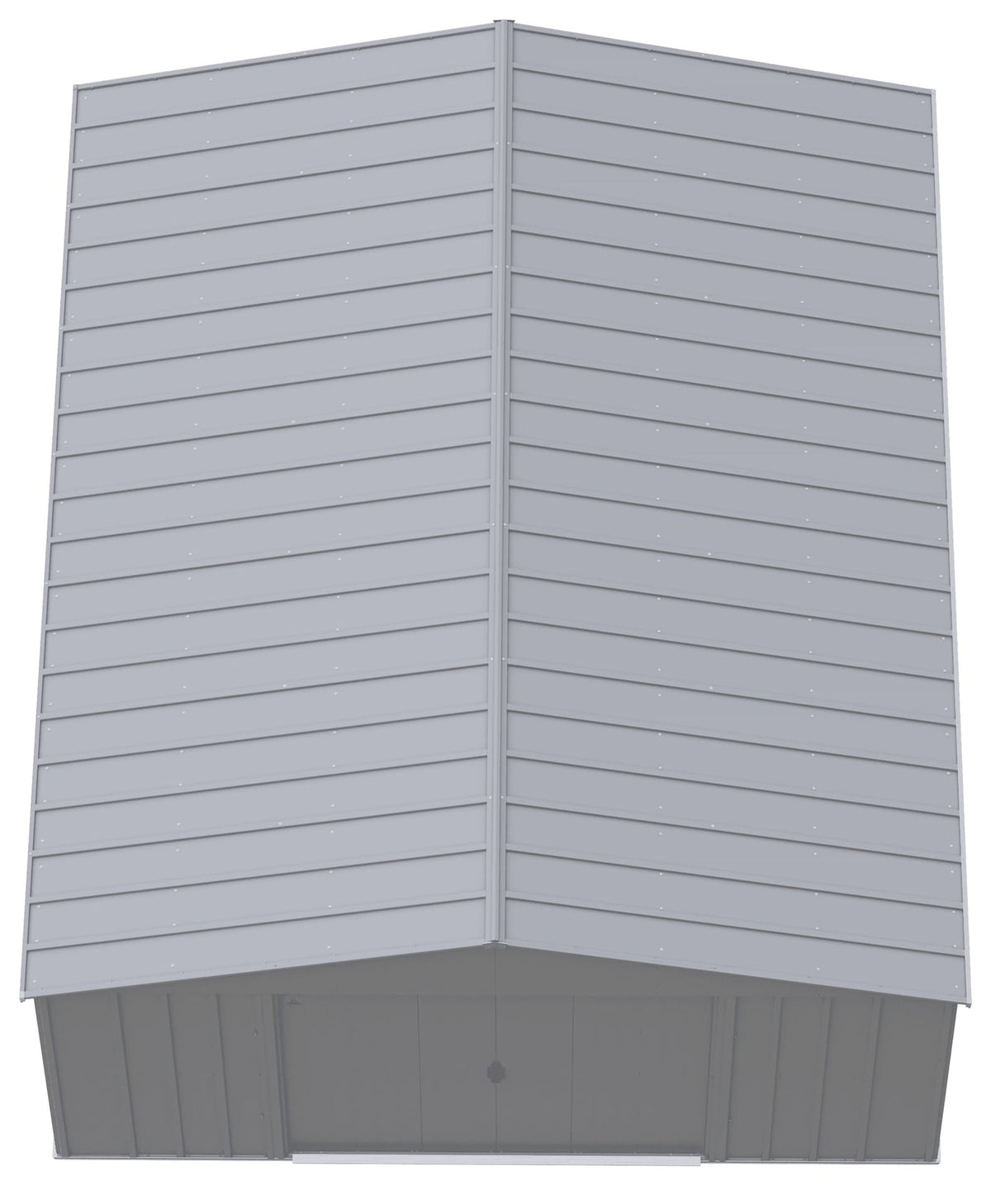Classic 14x17-ft Flute Grey Corrosion-Resistant Metal Shed