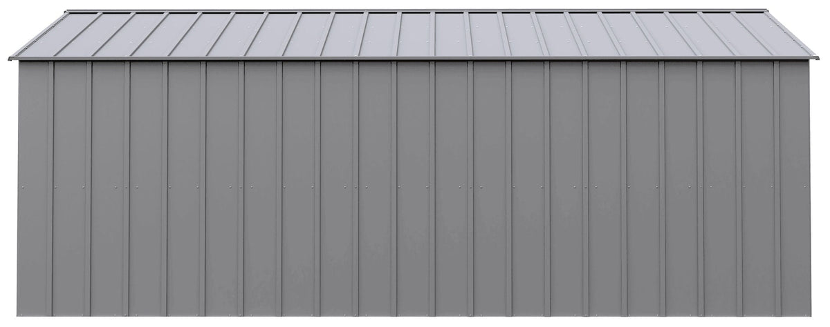 Classic 14x17-ft Flute Grey Corrosion-Resistant Metal Shed