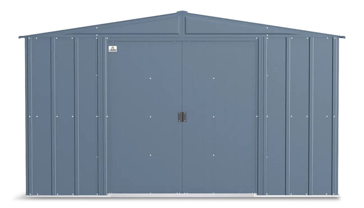 Classic Galvanized Steel Storage Shed, Blue Grey, 10-ft x 8-ft