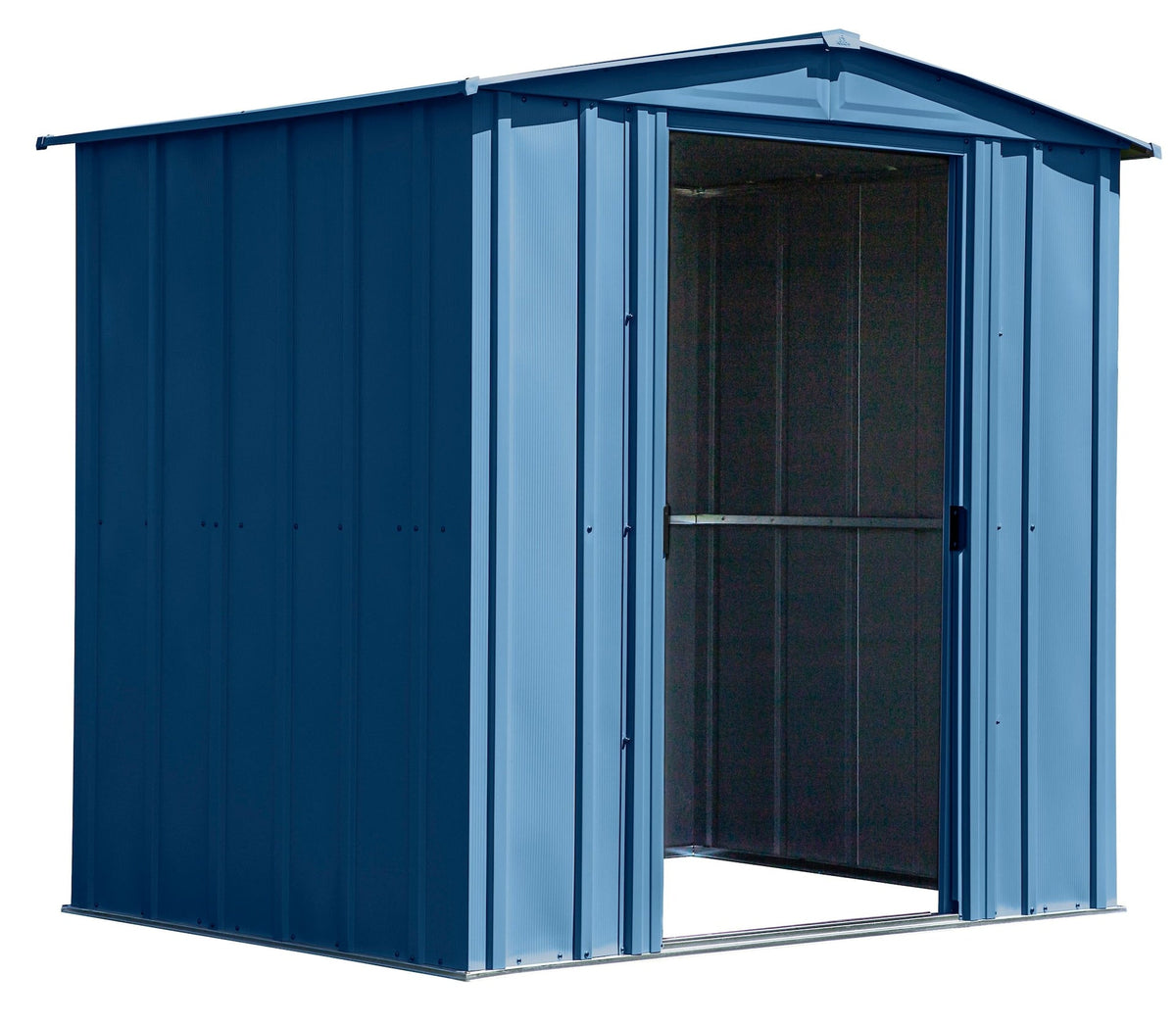 Classic Galvanized Steel Storage Shed, Blue Grey, 6-ft x 5-ft
