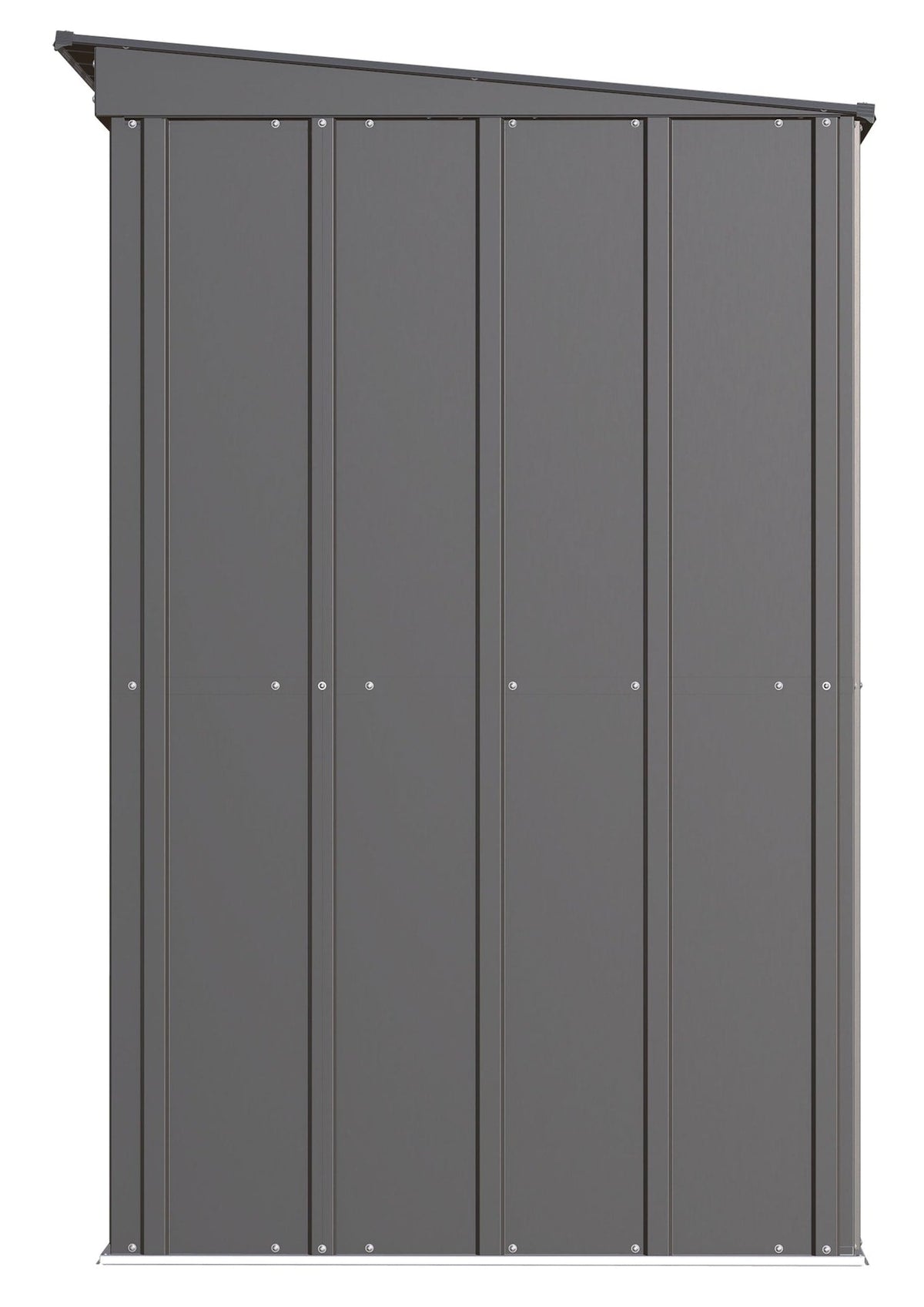 Classic Galvanized Steel Storage Shed, Charcoal, 8-ft x 4-ft