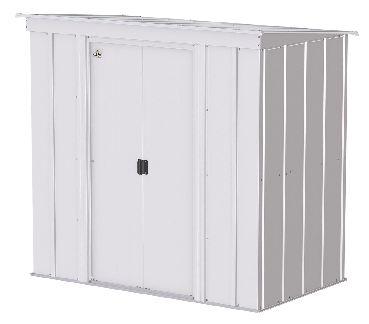 Classic Galvanized Steel Storage Shed, Flute Grey, 6-ft x 4-ft