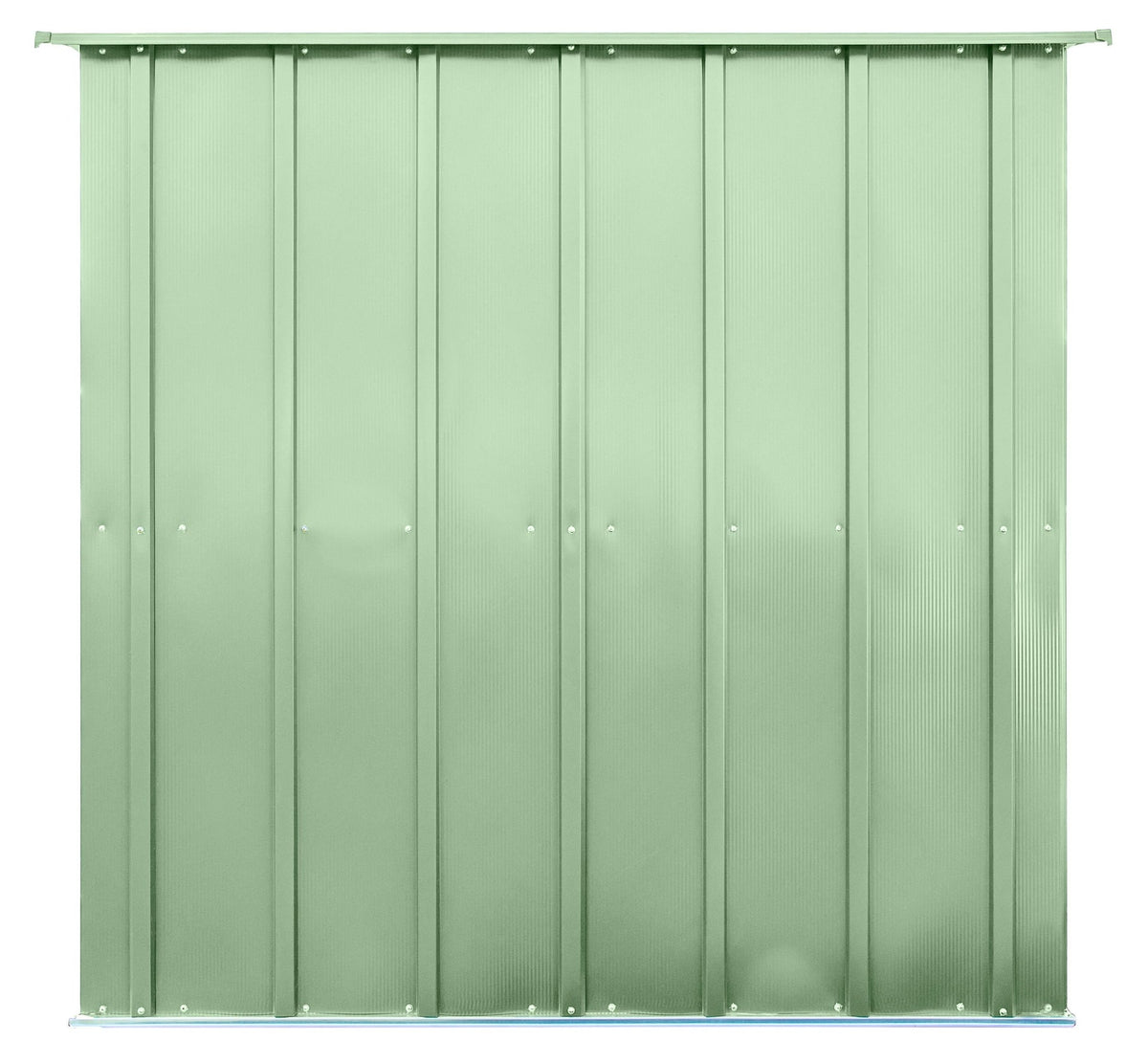 Classic Galvanized Steel Storage Shed, Sage Green, 8-ft x 6-ft