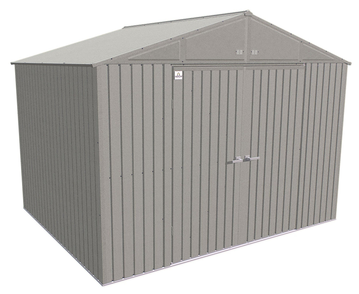 Elite 12x16-ft Cool Grey Corrosion-Resistant Steel Shed