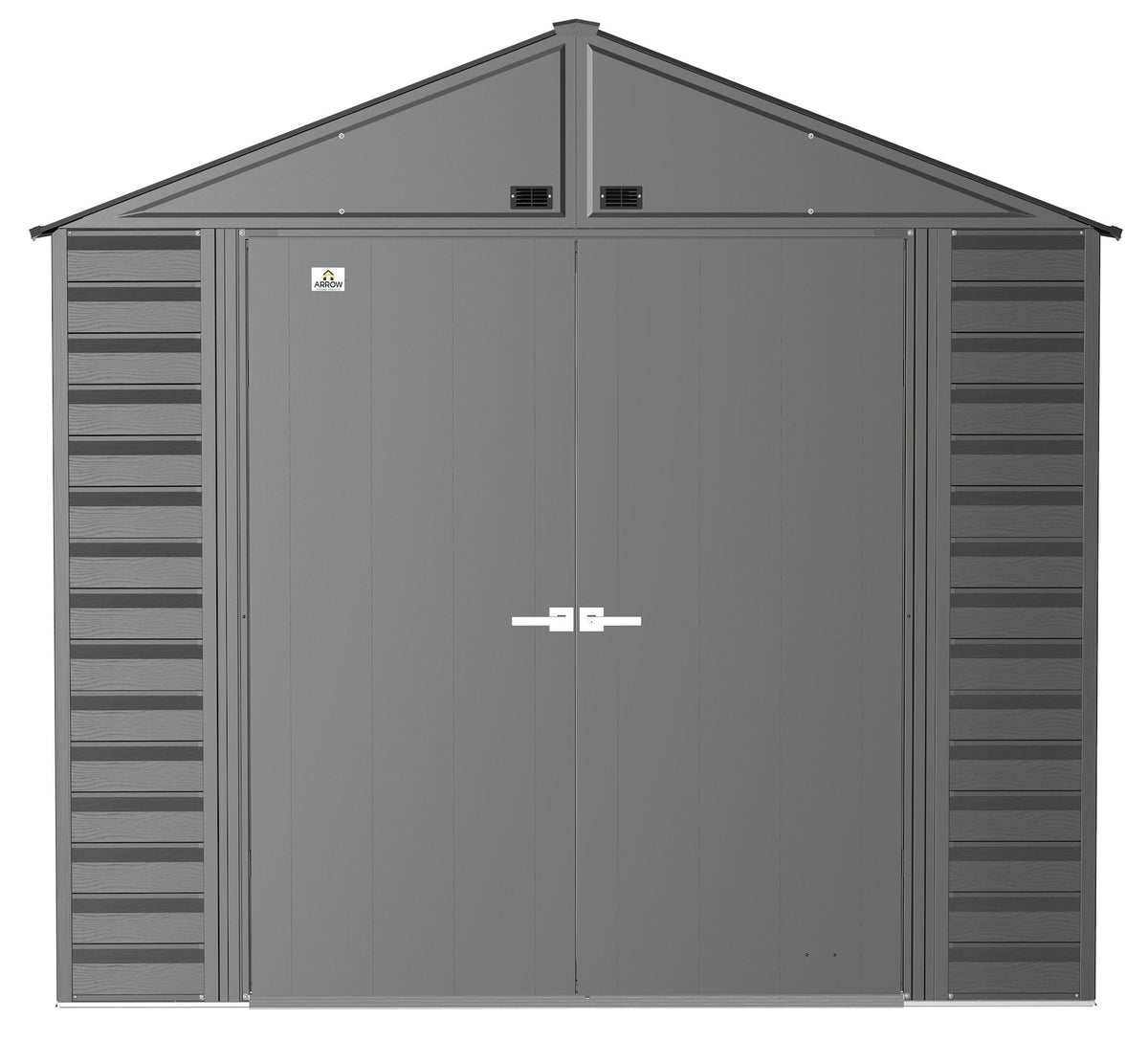 Select Galvanized Steel Storage Shed, Charcoal, 8-ft x 6-ft
