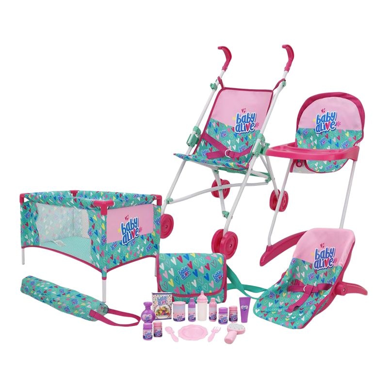 3-in-1 Kids' Doll Playset with 15 Accessories