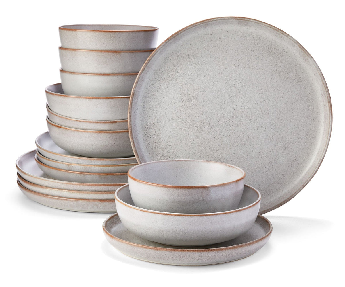 Reactive Glaze Dinnerware Set, Serves 4, 16-pc