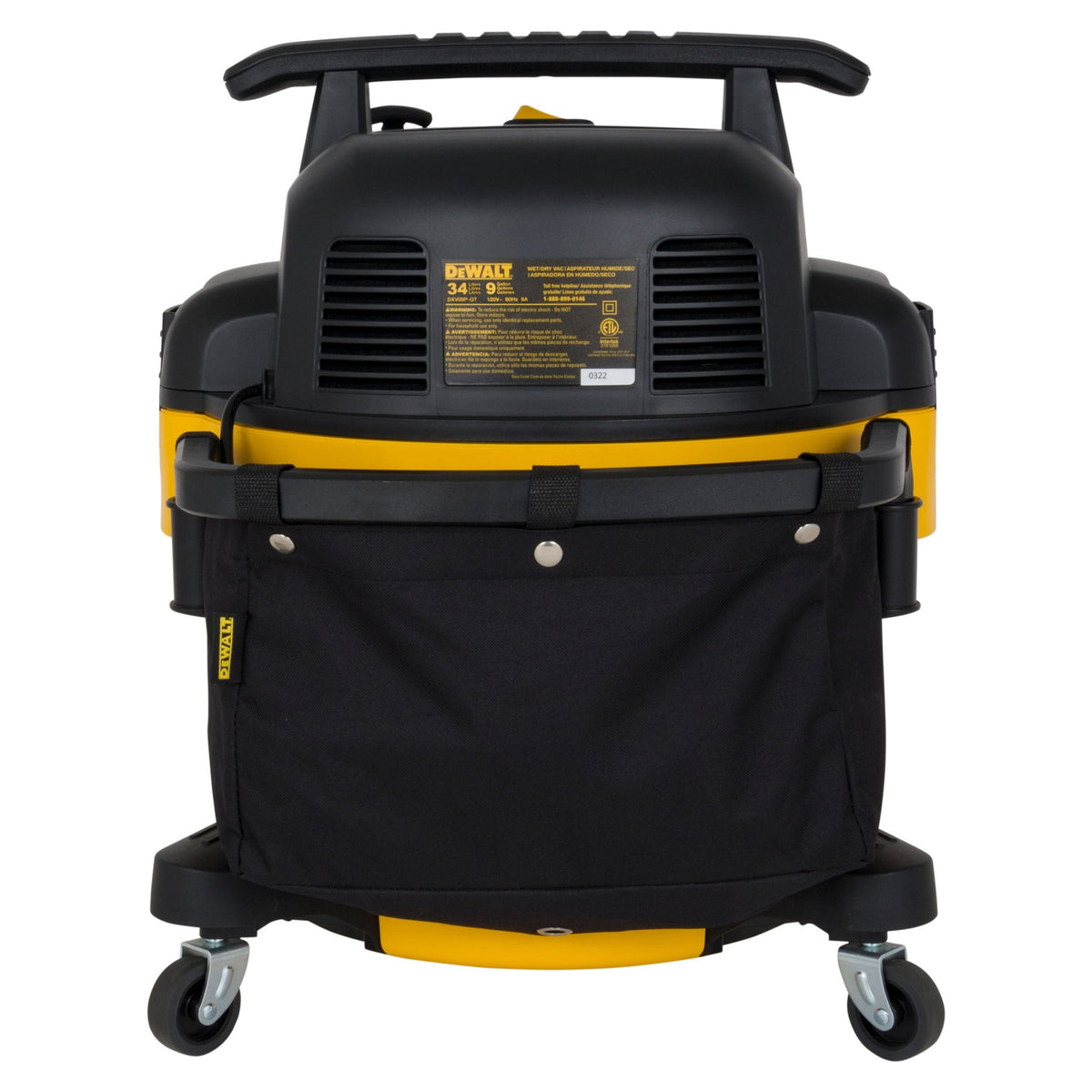 DXV09P-QT 5 HP Peak Stealthsonic Quiet Wet/Dry Vacuum, 34-L