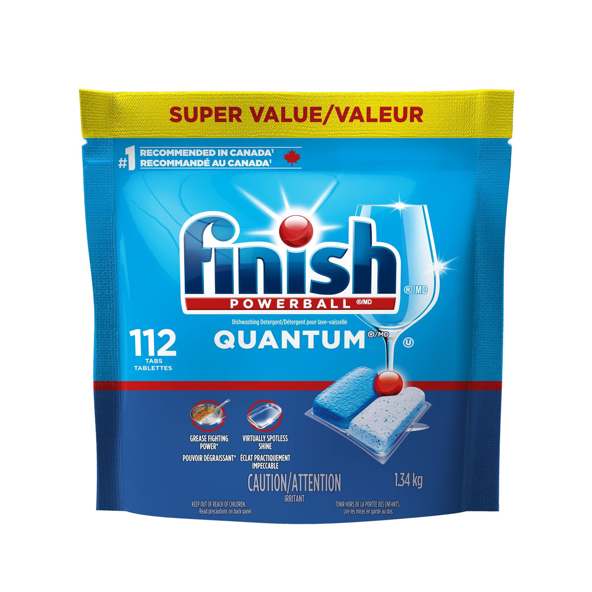 Powerball Quantum Dishwasher Detergent Tabs Super Value Pack, Fresh Scent, 112-pk