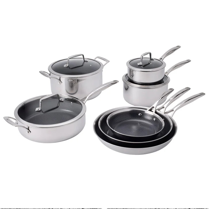 Paradigm Hybrid Ceramic Non-Stick Tri-ply Clad Cookware Set, 11-piece