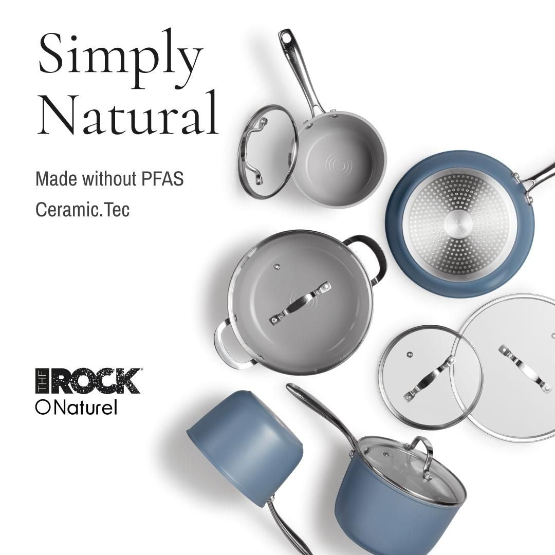 The Rock O Naturel Ceramic Non-Stick Cookset, 10-pc