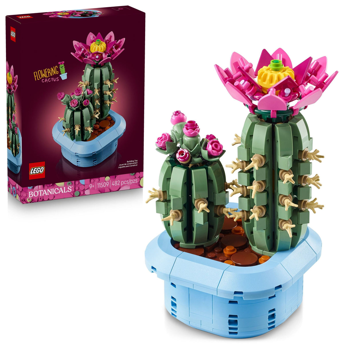 The Botanical Collection Flowering Cactus Building Set - 11509, 482-pcs, Ages 9+