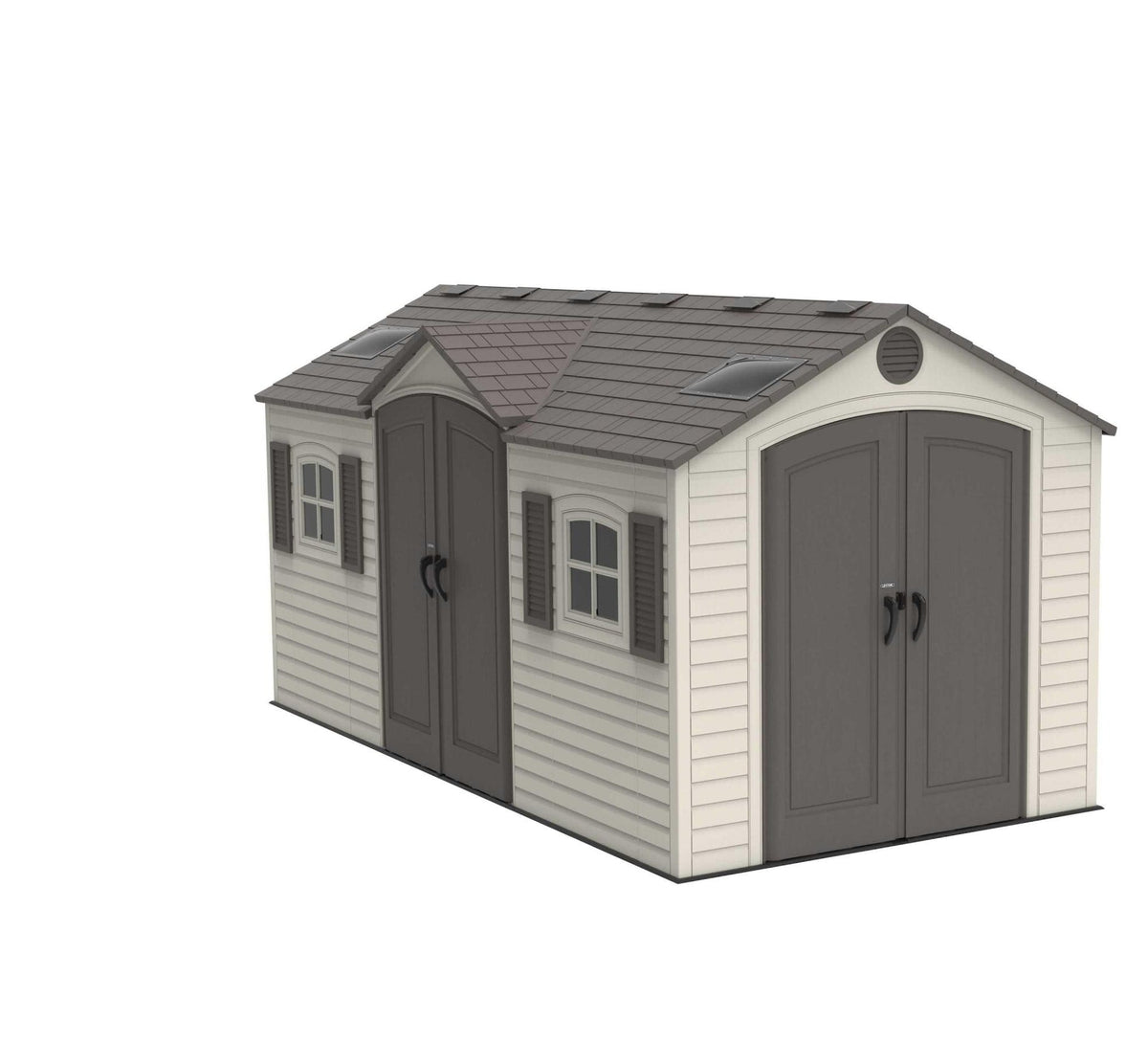 Outdoor Storage Shed with Dual Side Entry, 15 x 8-ft