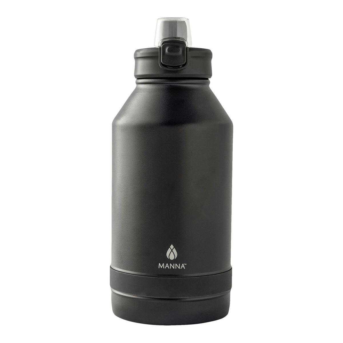 Push Stainless Steel Water Bottle, 64-oz, Various Colours, with Handle