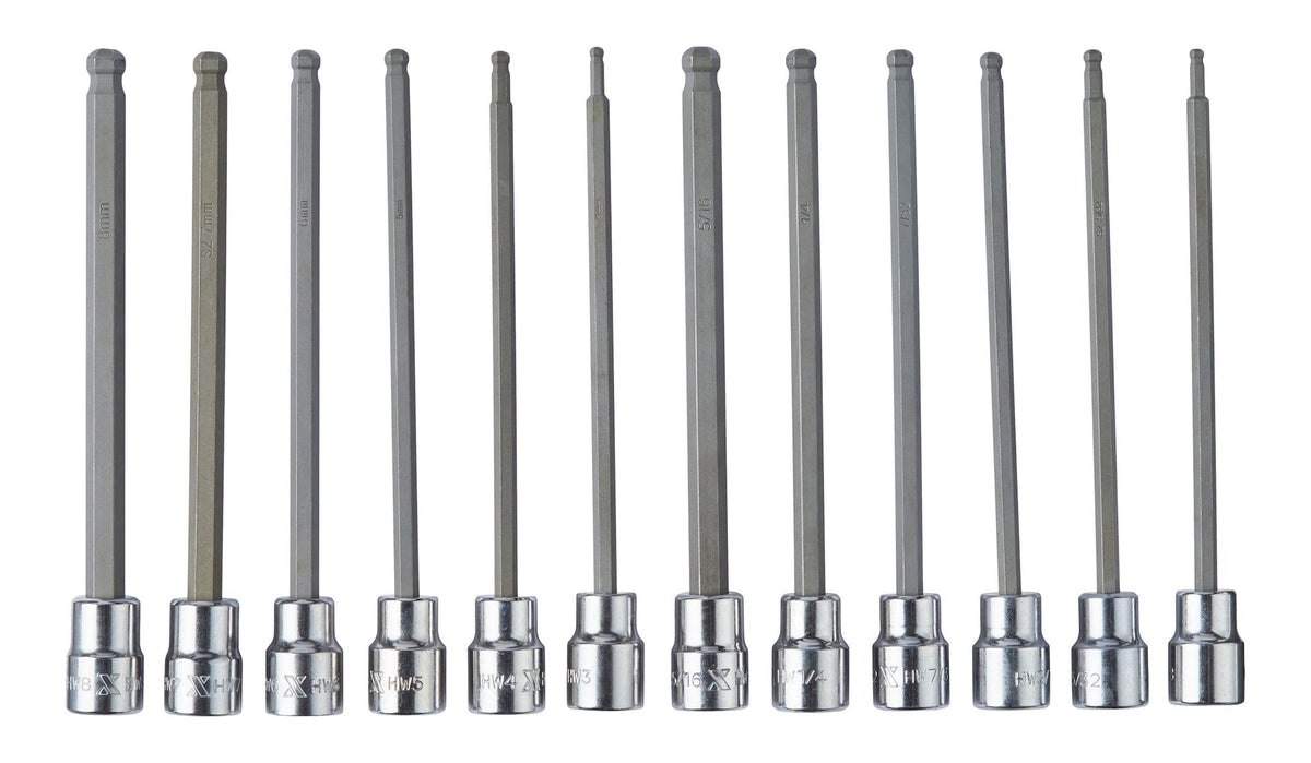 Long-Arm Ball End Bit Socket Set, 3/8-in, 12-pc