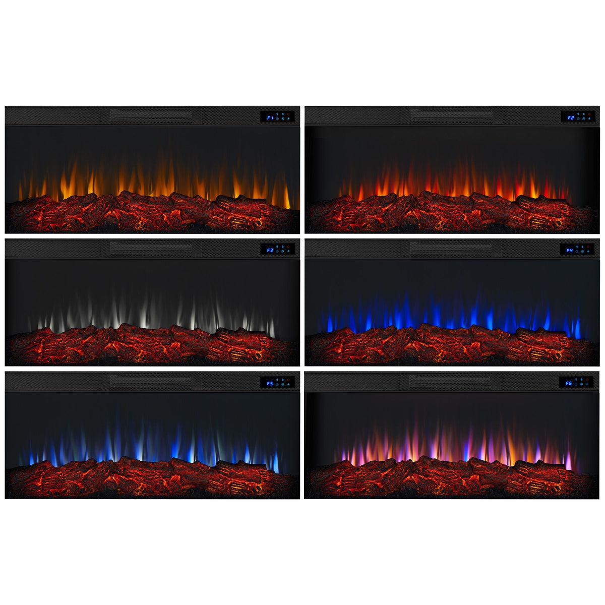 Benjamin Landscape Electric Fireplace TV Stand, 81-in, 1500W, Includes Remote Control, Weathered Wood
