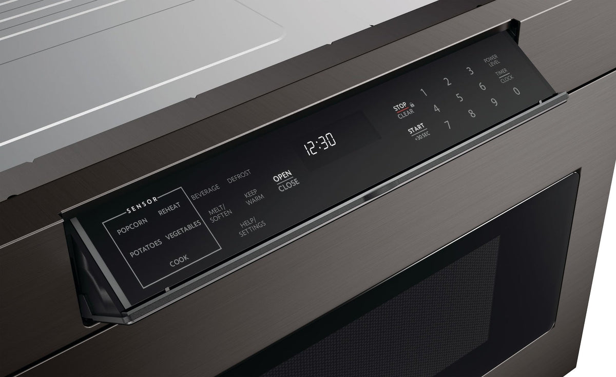 Black Stainless Steel Microwave Drawer Oven, 24-in
