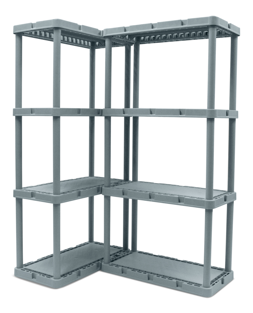 Prima Light-Duty 4-Tier Connecting Shelving Storage Unit, Holds up to 220-lb