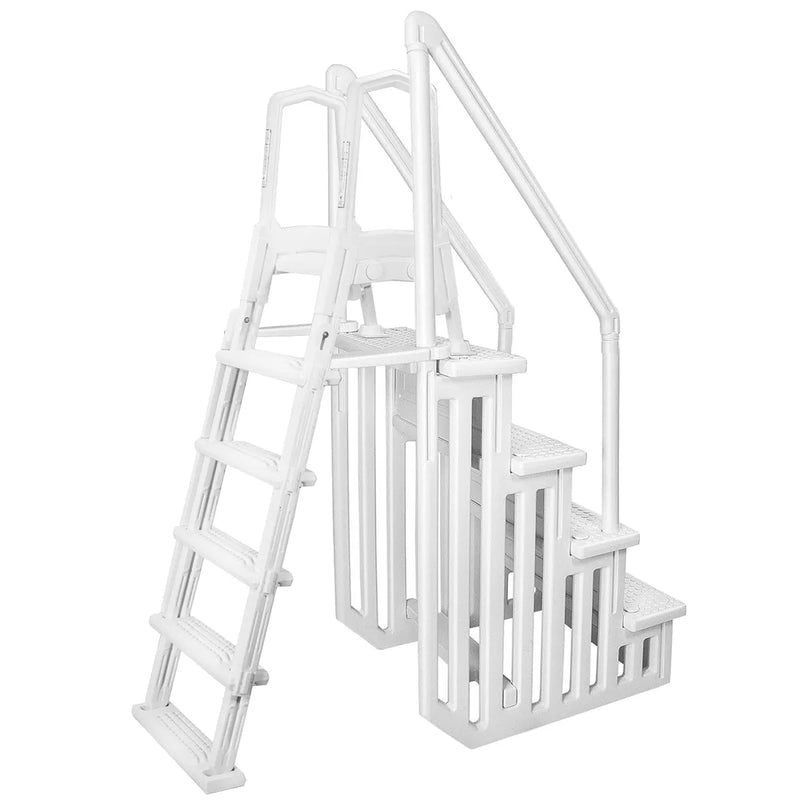 Deluxe A-Frame Above-Ground Swimming Pool Ladder Large Entry Non X7982
