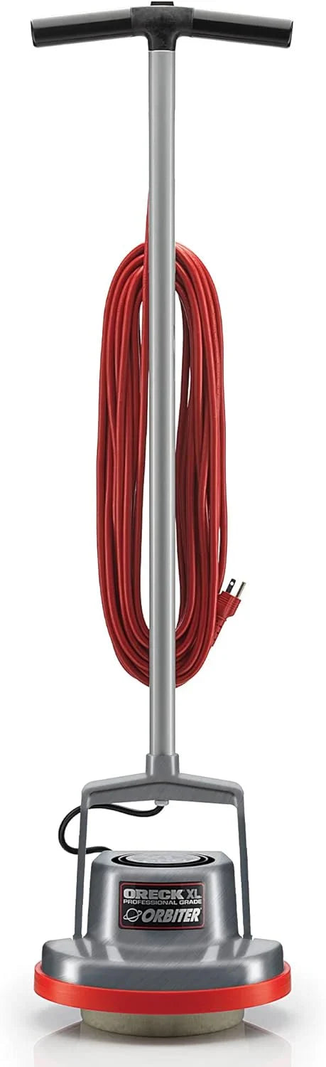 Commercial Orbiter Hard Floor Cleaner Machine, Multi-Purpose Floor Cleaning, Random Orbital Drive, Wide Cleaning Path, 50-Foot Long Cord, ORB550MC, Gray/Red-Oreck J7302