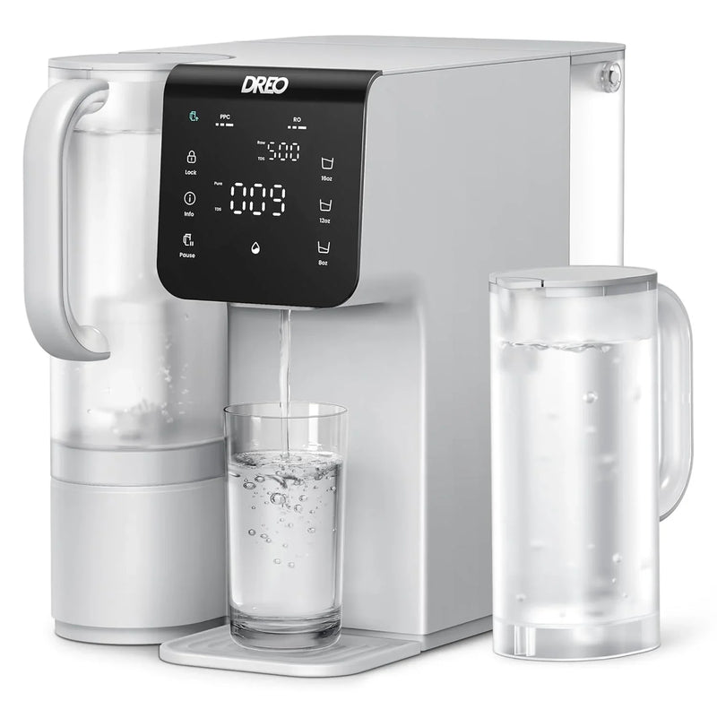 Filter desktop product, 7-stage reverse osmosis water filtration system, no installation required, reduces total dissolved solids content, suitable for water filtration bottles for households and kitchens, with a 3:1 ratio of pure water to D5610