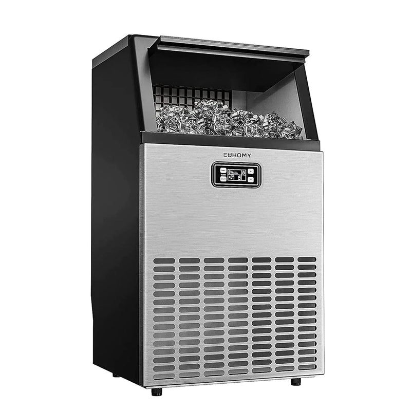 EUHOMY Commercial Ice Maker Machine, 100lbs/24H Stainless Steel Under Counter P3028