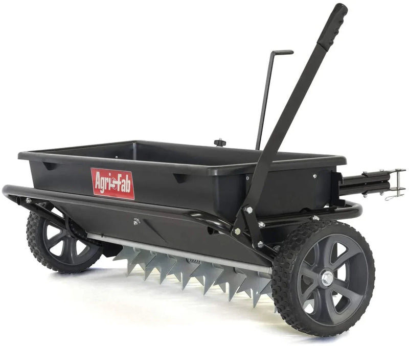 Tow-Behind Lawn & Garden Spiker/Seeder/Drop Spreader for Seed,Fertilizer, Salt, Ice Melt; Designed to Pull Behind Lawn & Garden Tractors E257