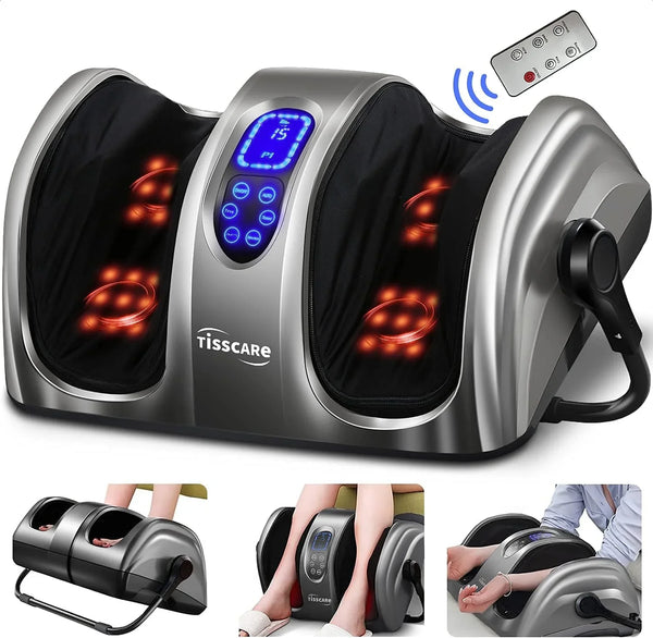 Therapeutic foot massager with heat therapy: Suitable for nerve disorders, plantar fasciitis and pain relief. This FSA/HSA compliant foot massager is suitable for home/office use to massage the feet/legs/shins/ankles. It is suitable for L0009