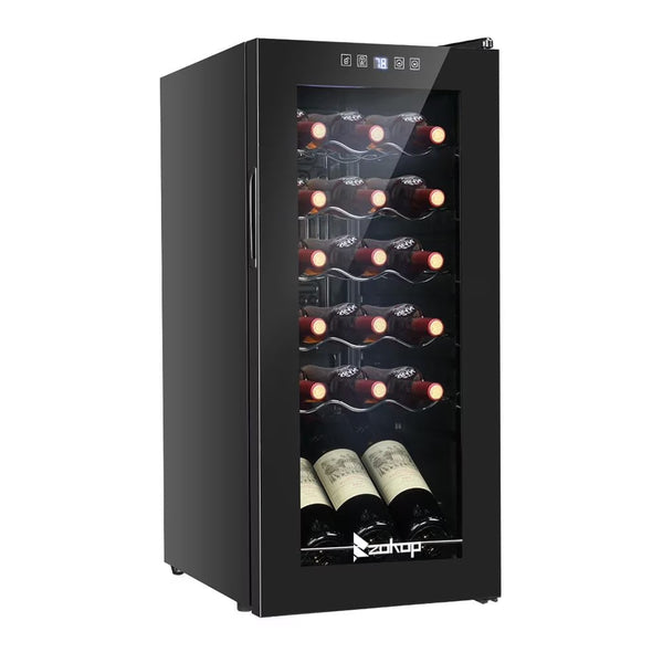 Zimtown 1.8Cu.Ft 18Bottle Compressor Wine Cooler Refrigerator Freestanding Compact Mini Wine Fridge T9112
