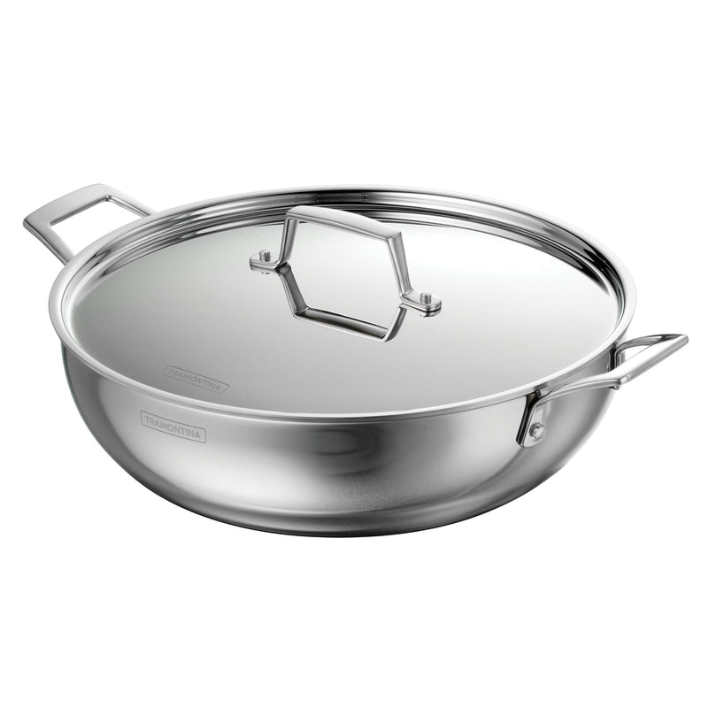 6 Qt Tri-Ply Clad Stainless Steel Covered Kadai H7401