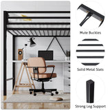 Junior Loft Bed Twin Size, Heavy Duty Twin Bed Frame