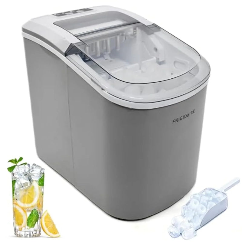 Compact desktop ice machine, capable of producing 26 pounds of ice per day, black color T9019