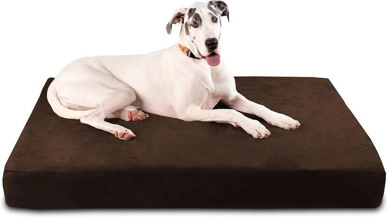 Fashion oversized dog bed (XL size, dark gray) - Thickness 7 inches, soft and comfortable, ergonomic cushion - Oversized dog bed - Durable and washable microfiber cover Q6294