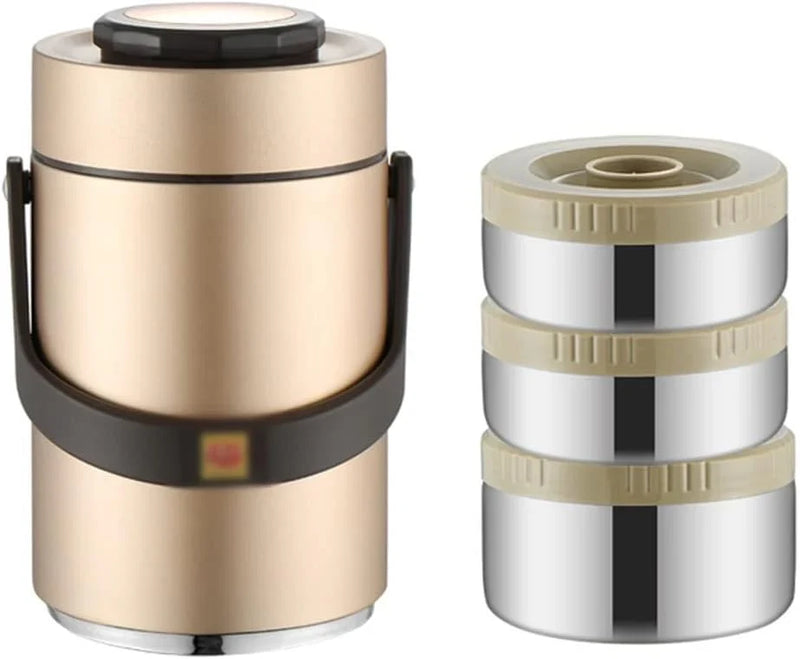 Portable Large Capacity Vacuum Insulation Bento Lunch Box Leak-Proof Food Storage Container Outdoor P4497