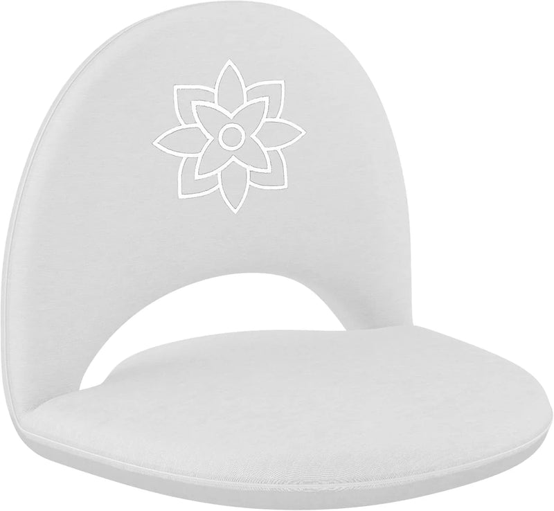 Mindful Modern Meditation Chair | Adjustable Floor Chair with Back Support | Padded Floor Seat for Posture Support and Comfort | Portable Folds Flat for Storage | Indoor/Outdoor Use | Slate Grey G5533