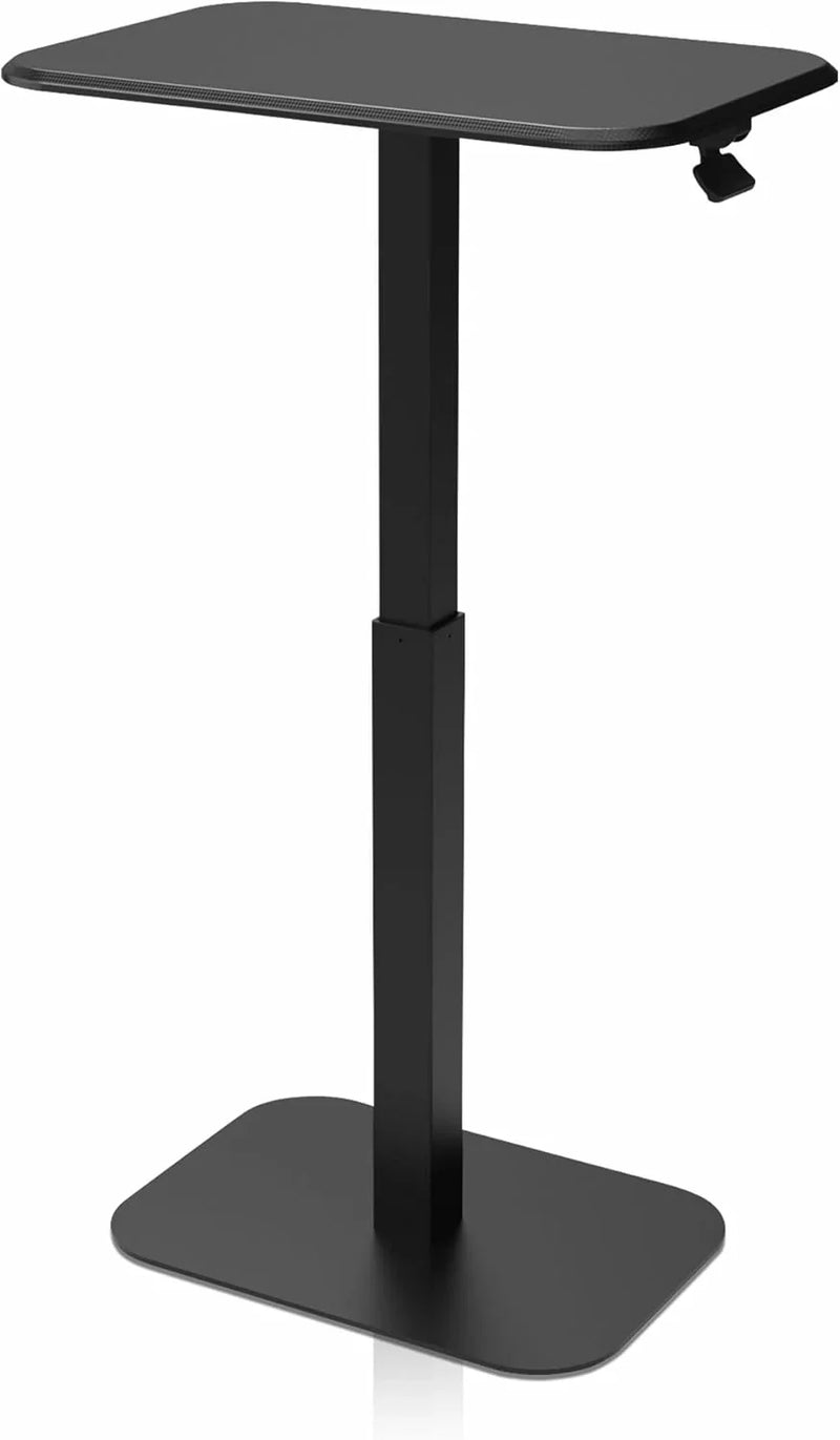 Adjustable height side table, a versatile decorative item suitable for both home and office settings. It features precise engineering for effortless height adjustment, ensuring excellent stability (white base and carbon fiber tabletop) M1651