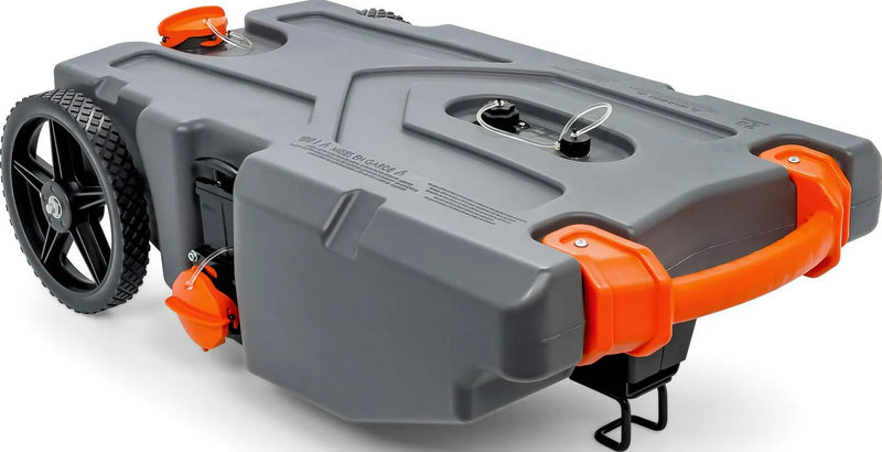 Heavy Duty 28 Gallon Portable RV Waste Holding Tank with Hose and Accessories Durable Leak Free and Odorless RV Tote Tank (39004) B8804