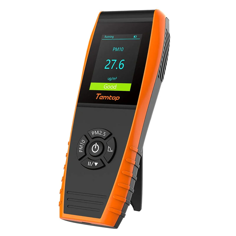 Air Quality Monitor PM2.5 PM10 Particle Counter, Formaldehyde, Temperature, Humidity, TVOC AQI Tester for Indoor/Outdoor Air Pollution Detection w/Data Export A1031