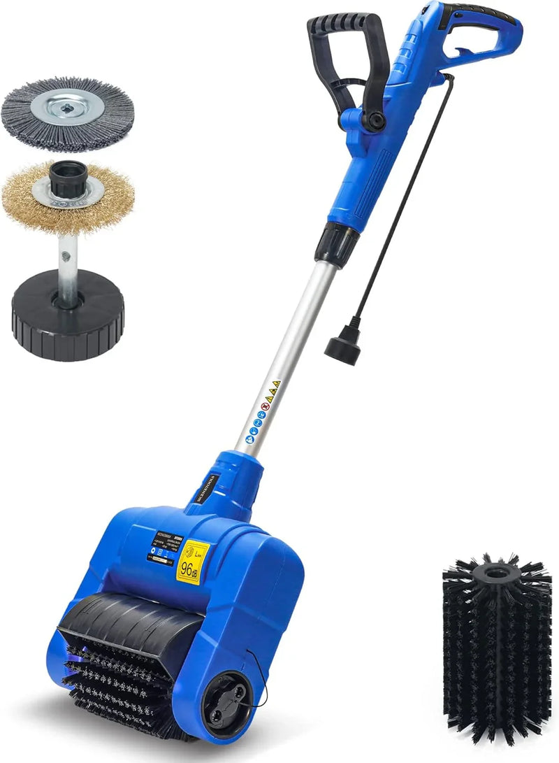 Grout Cleaner Machine with Grout Brush,Heavy Duty with Wire Surface Brush,Standy Safety Grout Scrubber,Moss,Weed Between Floor Tiles,Patio,Board,Bricks, (Outdoor Bundle) P9312