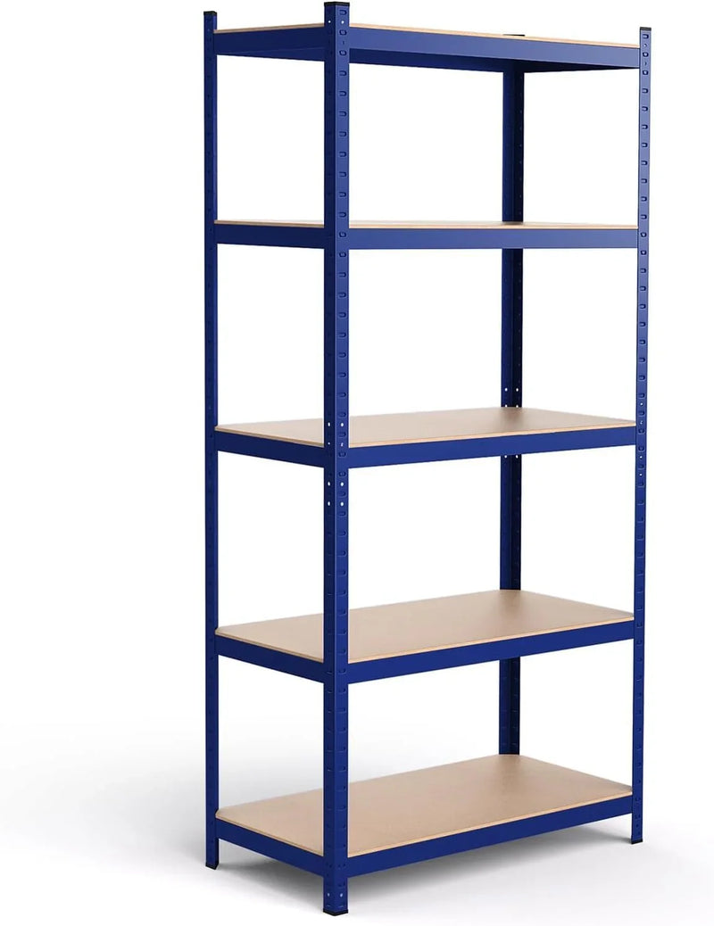 Five-tier storage rack 2920 pounds Heavy-duty shelf Adjustable boltless storage rack Suitable for storage area storage rooms 108 inches wide x 18 inches deep x 72 inches high K2549