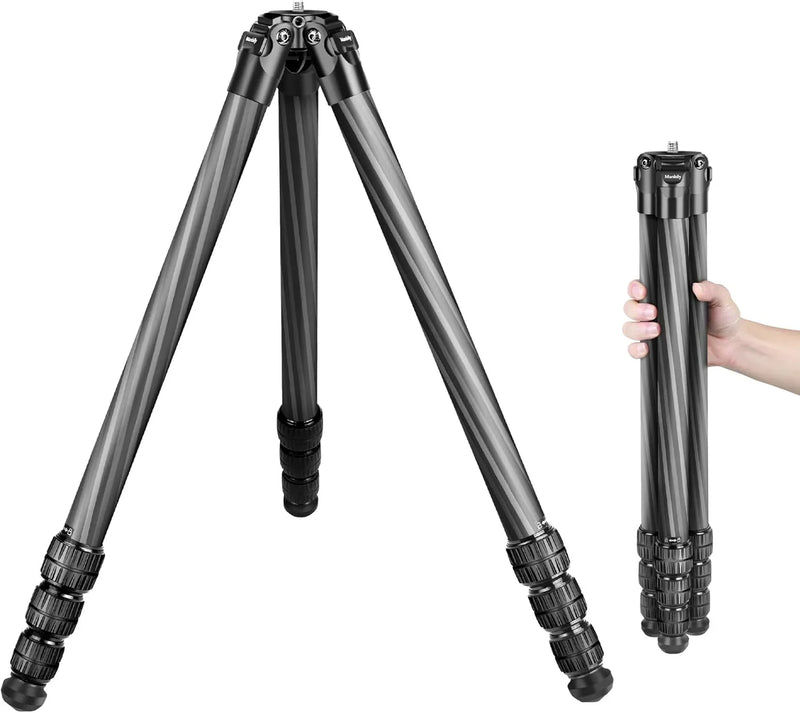 Hunting tripod, equipped with 44mm ball head and Aka Swiss and Picatinny adapters, 62.2-inch heavy-duty stable tripod, suitable for shooting, hunting and outdoor activities D8458