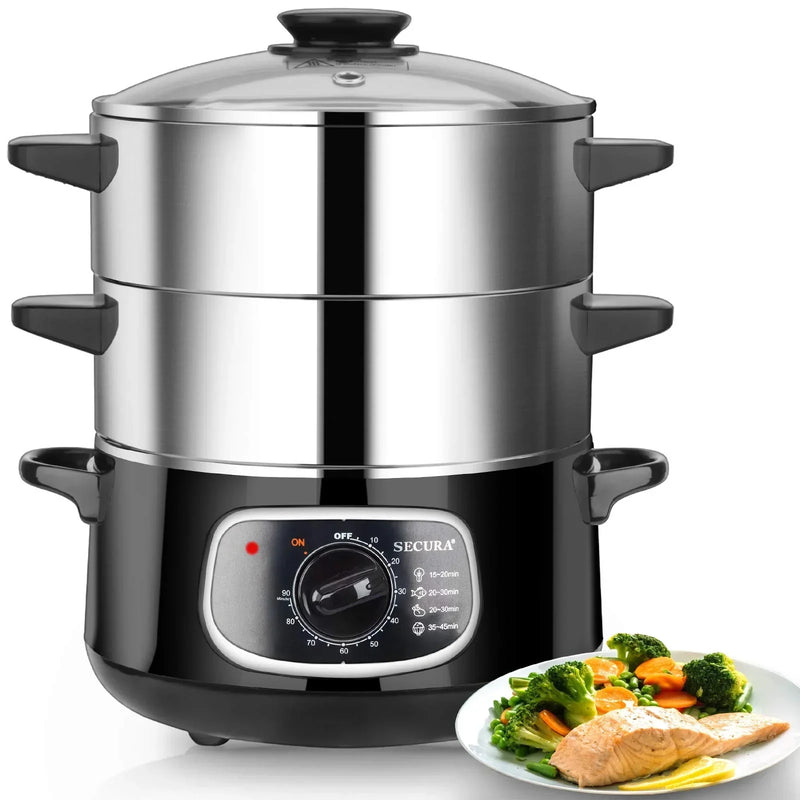 8.5 Qt Electric Stainless Steel Food Steamer D4295