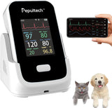 6 Parameters Veterinary Vital Signs Monitor,Wireless Veterinary Pulse Oximeter for Dogs, Rechargeable Blood Pressure Monitor for Pets,Oxygen Spo2 Monitoring Tools for Family Clinic Use