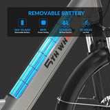5TH WHEEL W18B Electric Bike for Adult with 350W Motor, 26 in Electric Mountain Bike with 36V 10.4Ah Removable Battery Ebike, Electric Bicycle...