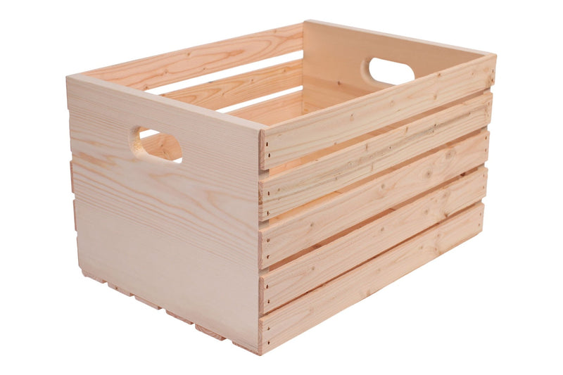 Solid Pine Wood Storage Crate, 20-in R9025