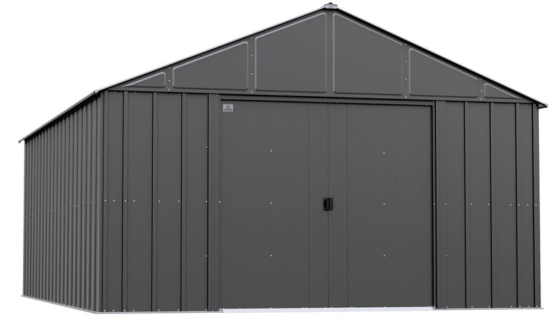 Classic 12x17-ft Charcoal Corrosion-Resistant Metal Shed U7874