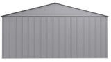 Classic 14x17-ft Flute Grey Corrosion-Resistant Metal Shed
